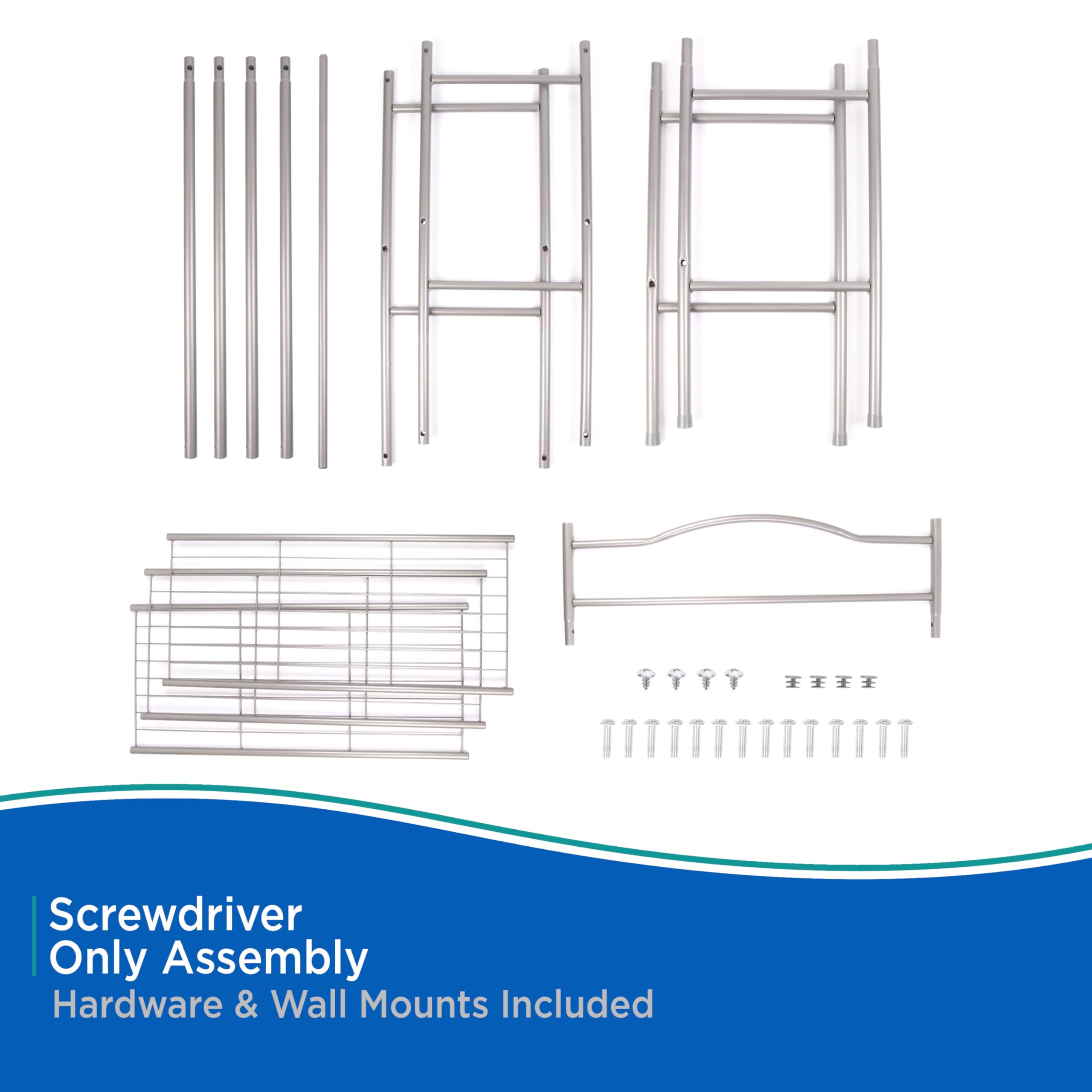 3-Tier Bathroom Over Toilet Space Saver Etagere, Polished Pewter - Image 6