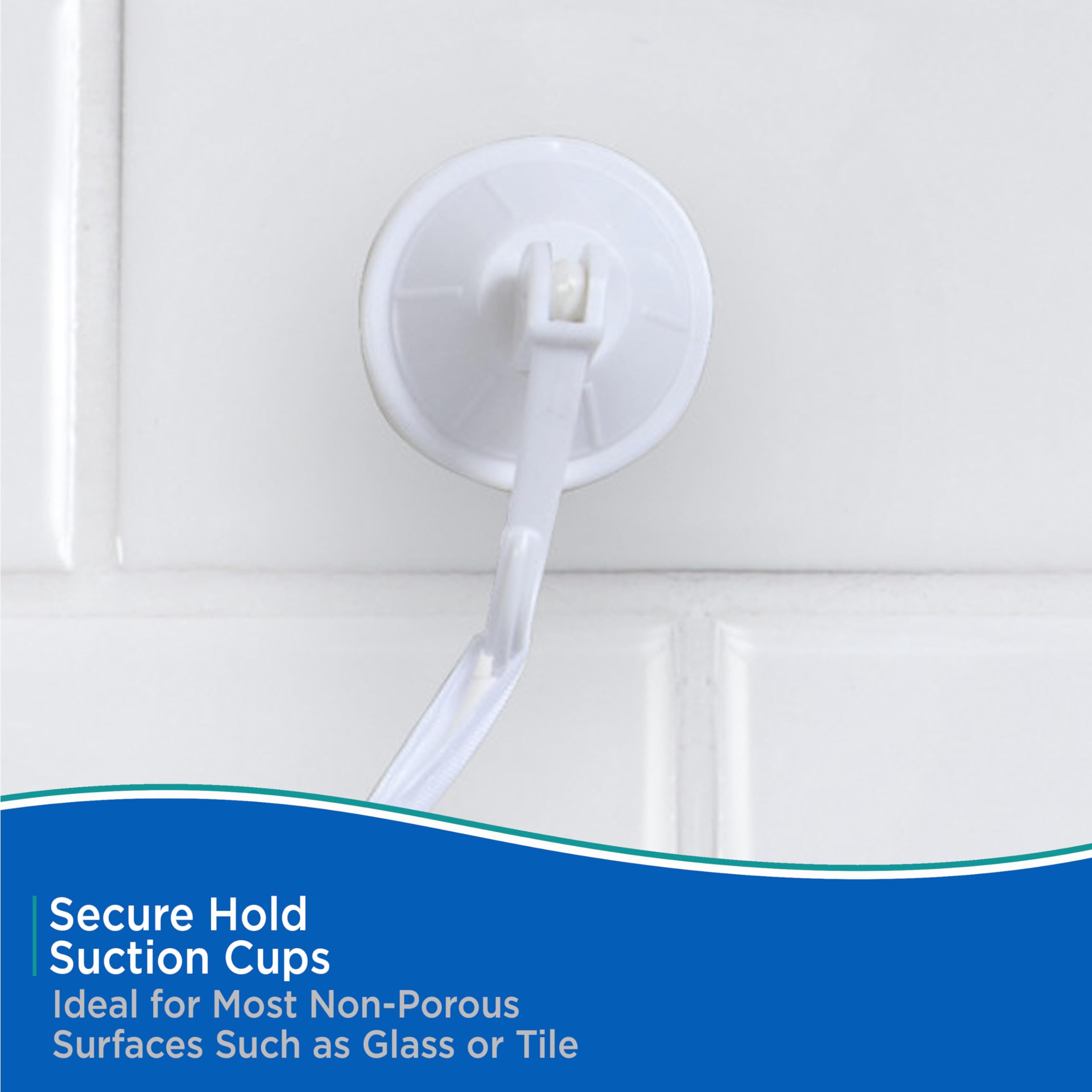 Kenney 4-Pocket Hanging Mesh Suction Shower Organization Caddy, White - Image 4