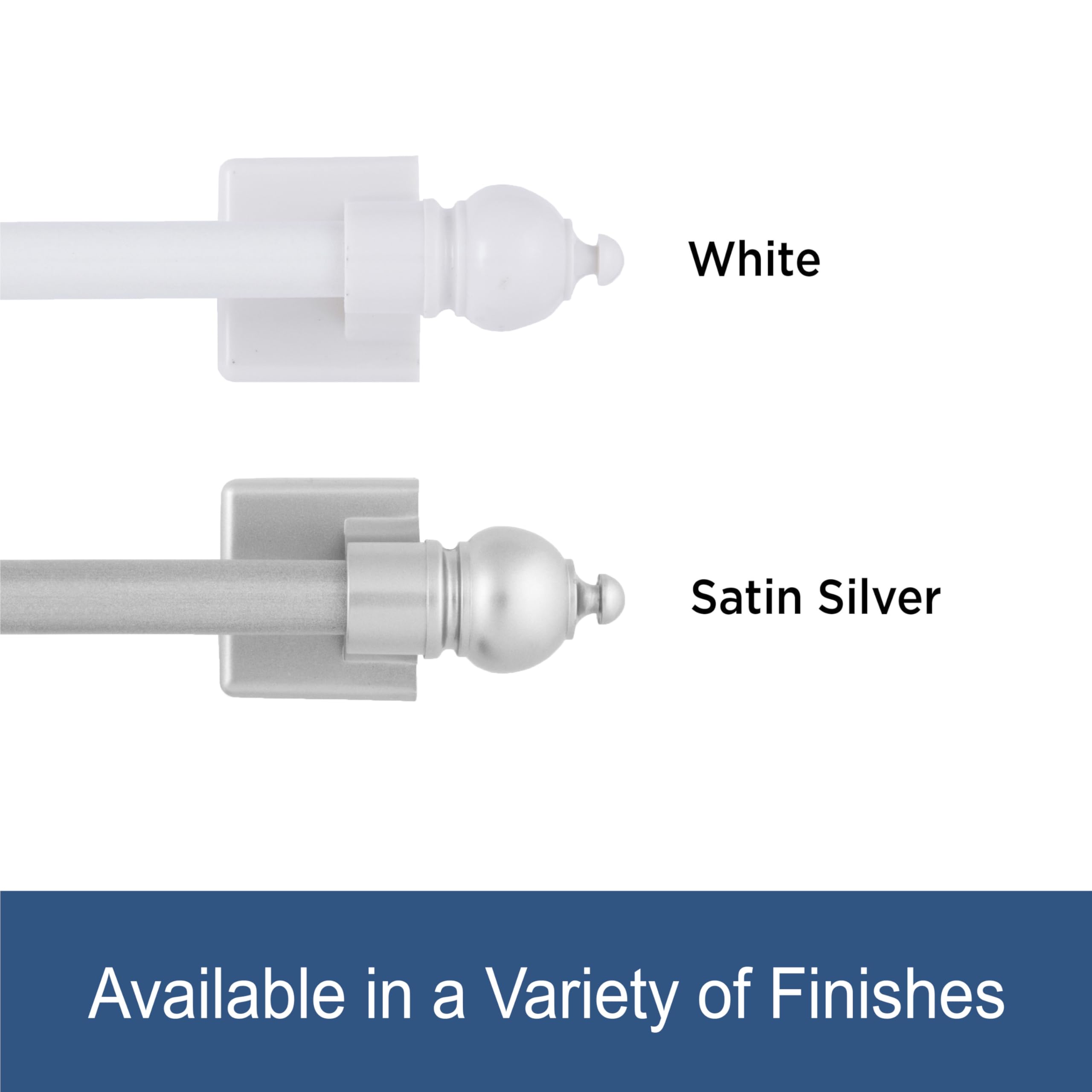 Kenney Sheridan 7/16" Adjustable Multi-Use Magnetic Drapery Rod - Image 8