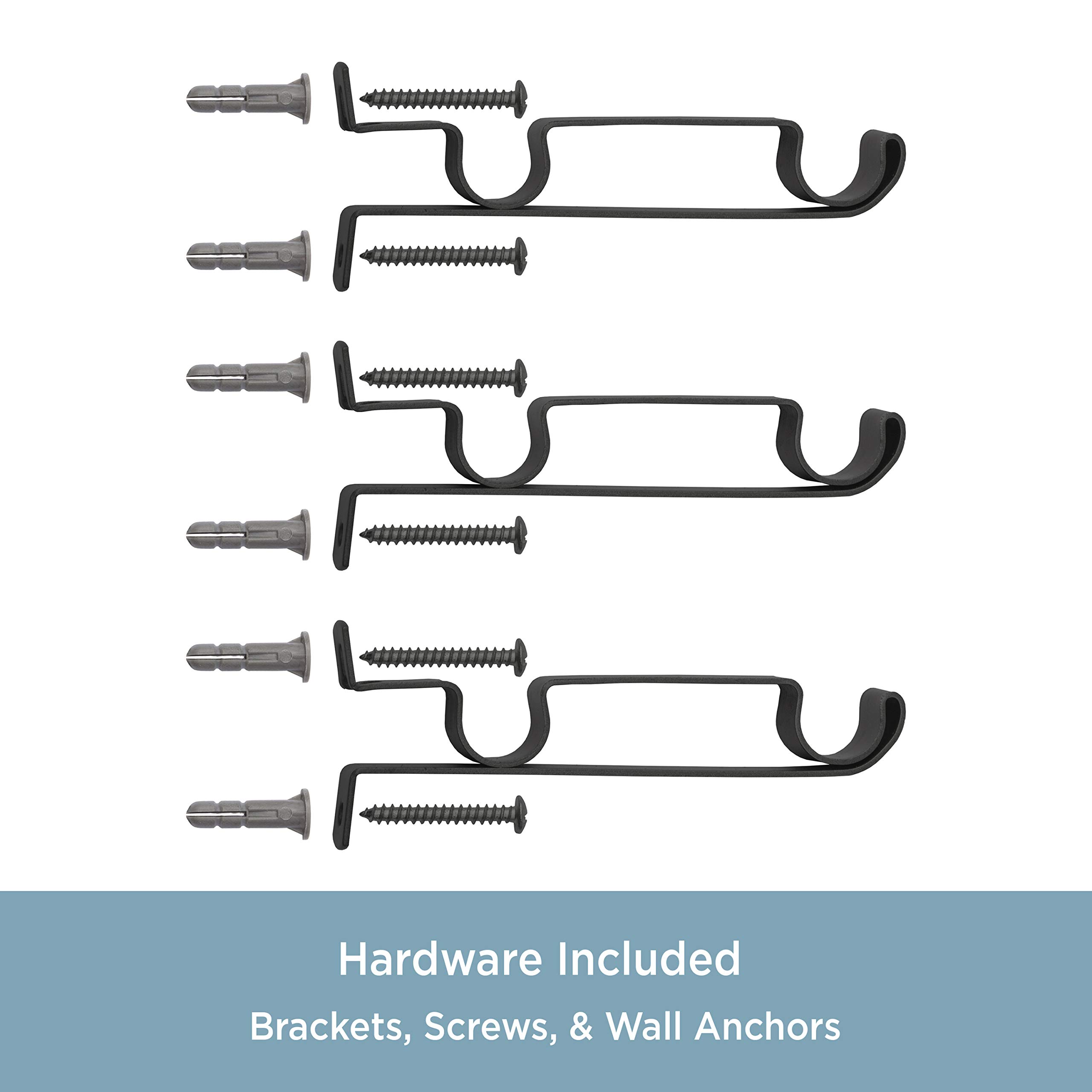 Kenney – Ball End, Decorative Double Curtain Rod, 5/8" Diameter, Adjustable 36–66", Matte Black - Image 6