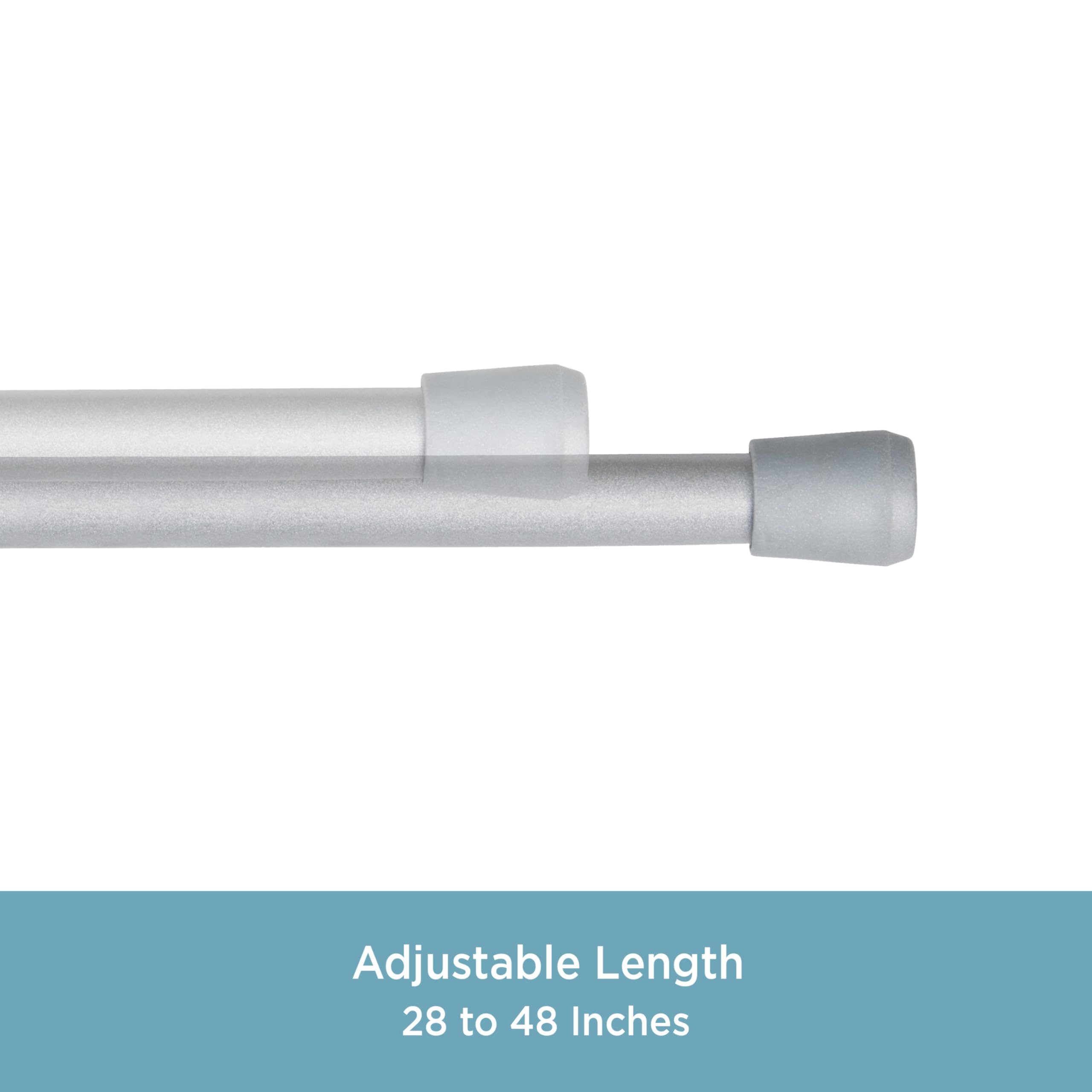 Kenney KN631/9 Strafford Spring Tension Rod, 28 inches to 48 inches, Pewter - Image 5