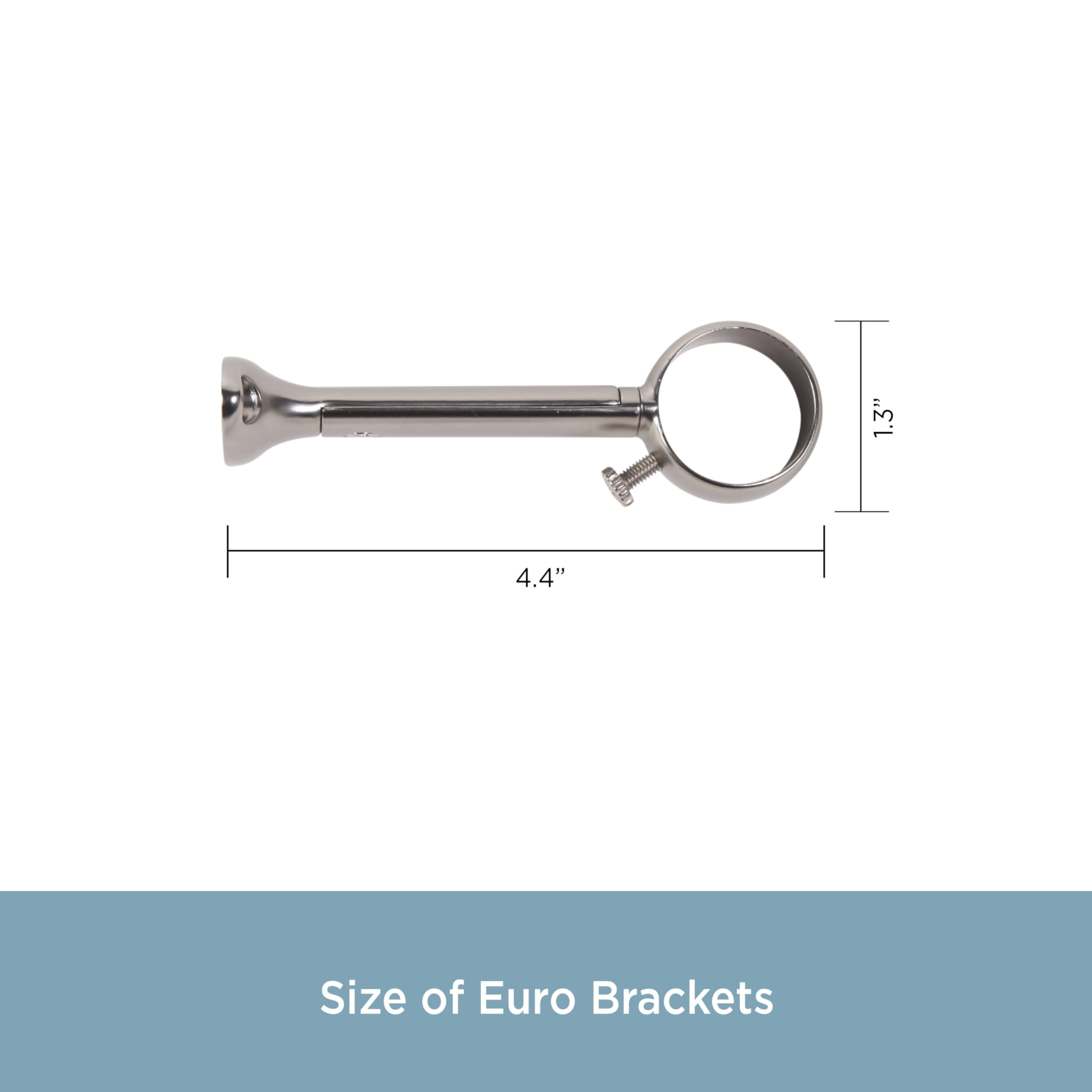 Kenney KNL85172 Universal Bracket for Ceiling, Wall or End Mounting, Satin Nickel, 2-Pack - Image 4