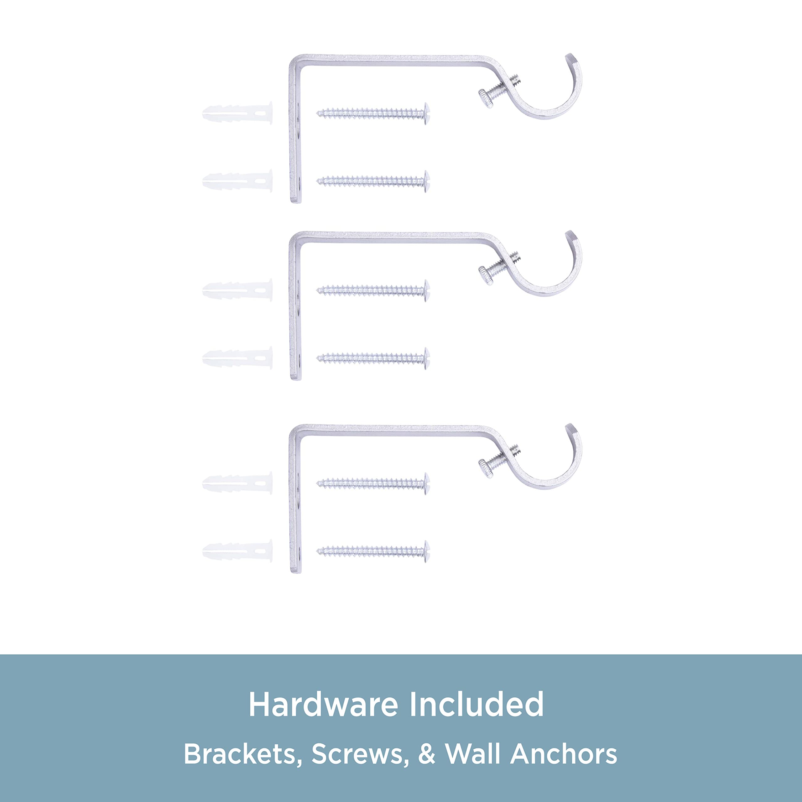 Kenney KNM80762 Bryce Ball End Standard Decorative Window Curtain Rod, 36-66" Adjustable Length, Satin Nickel Finish, 3/4" Diameter Steel Tube - Image 5