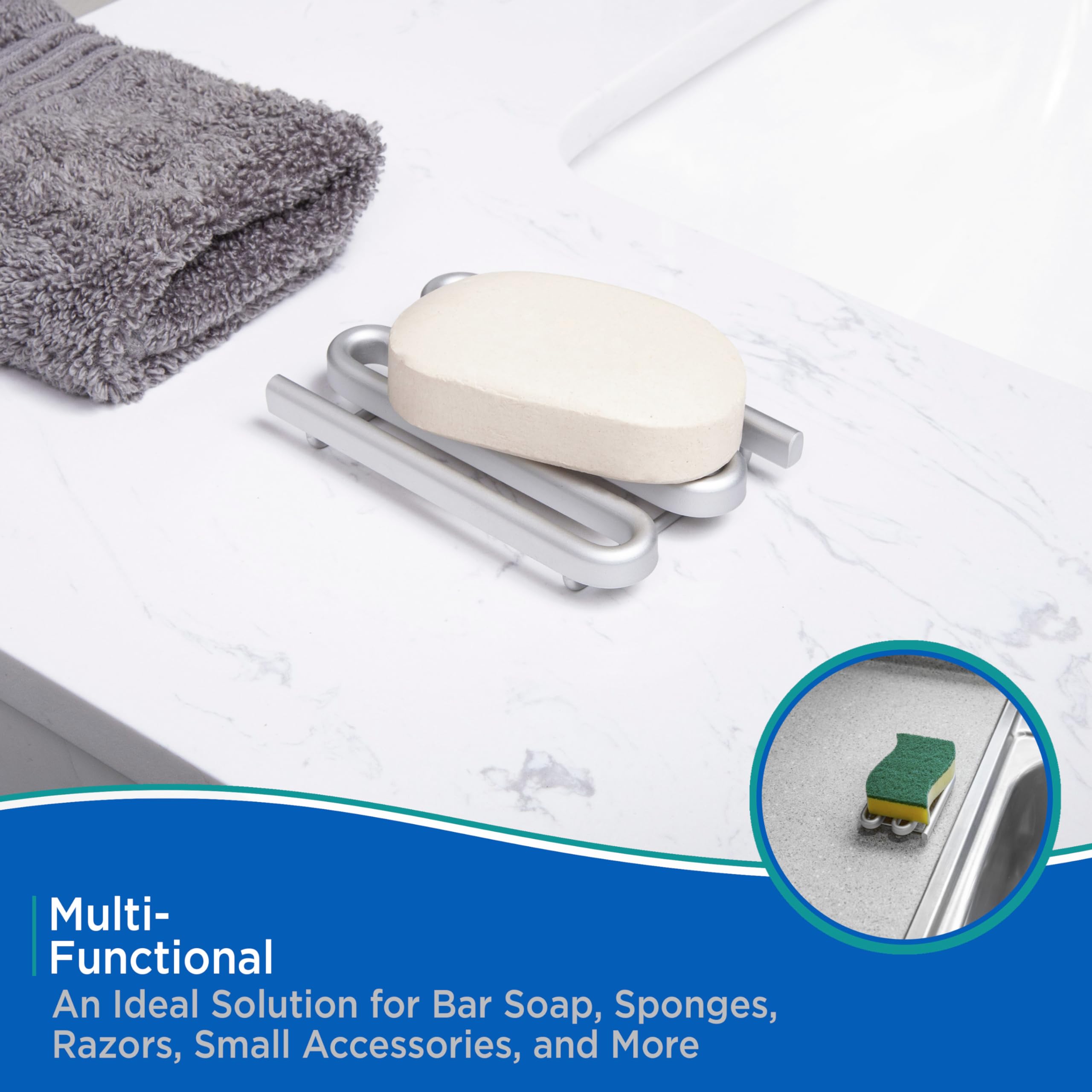 Kenney® Metal Soap Dish, Matte Gray - Image 5