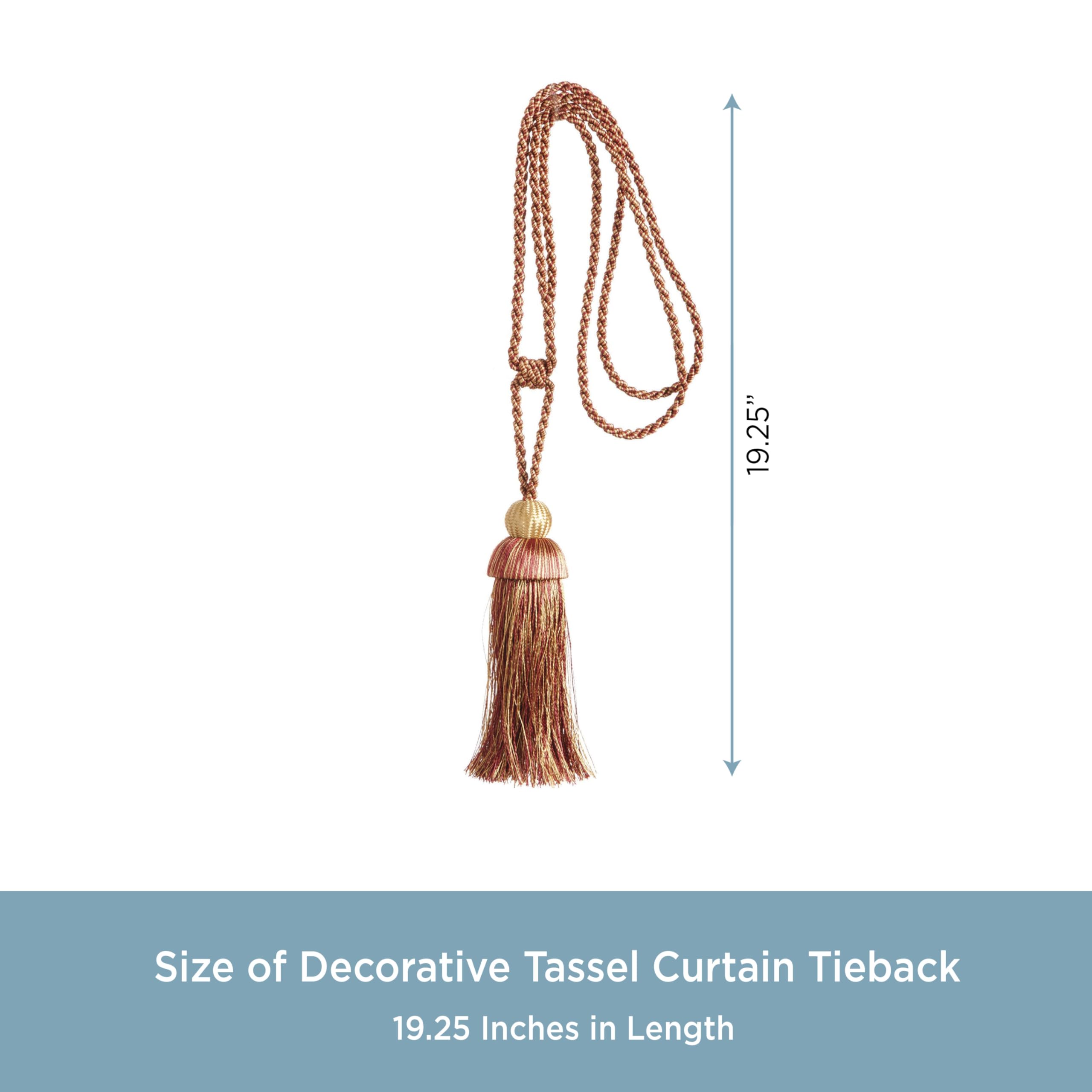 KENNEY MFG KN99708 Curtain Tieback (2 Pack), 23/1/2", Burgundy - Image 4