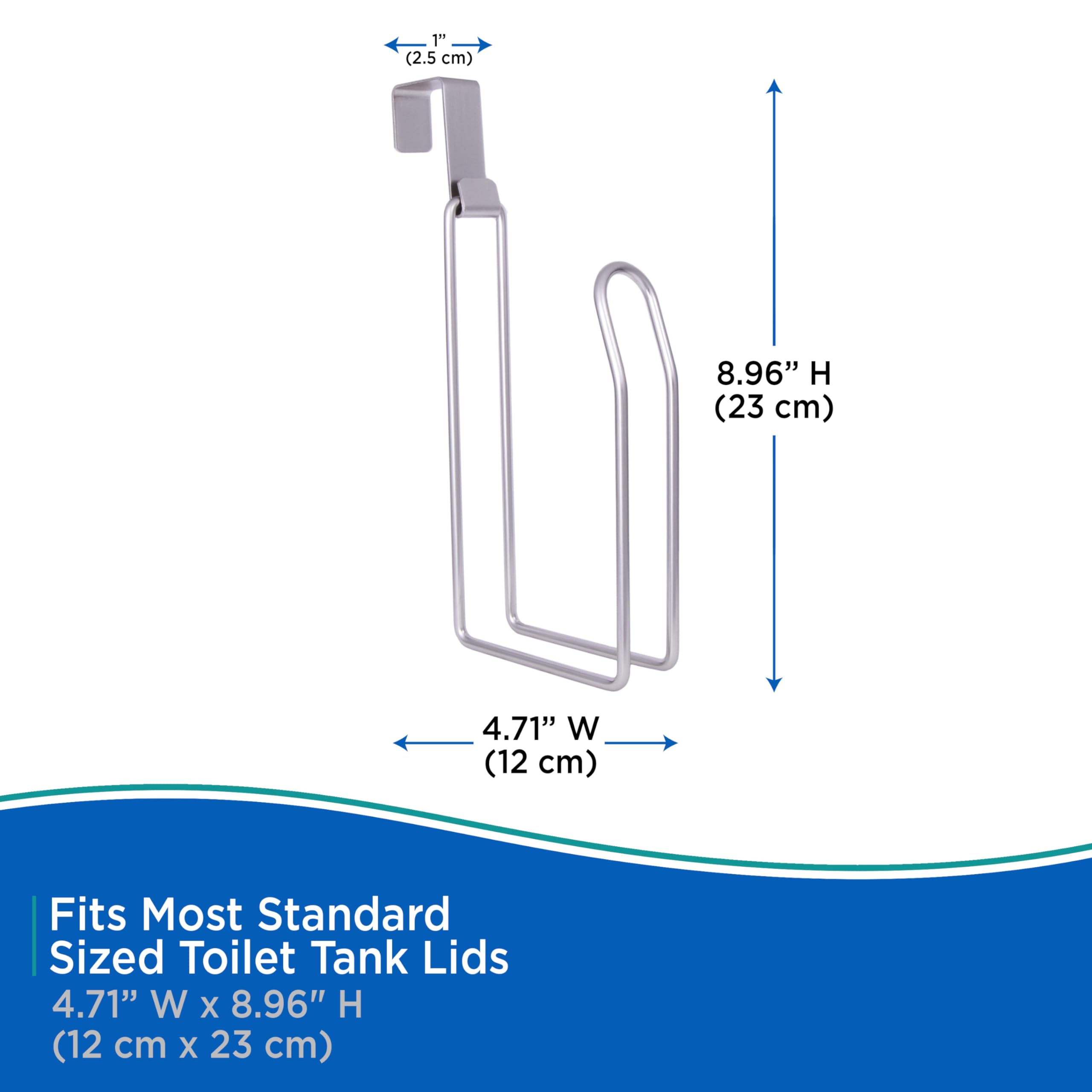 Kenney® Over the Tank Toilet Paper Holder, Brushed Nickel - Image 5