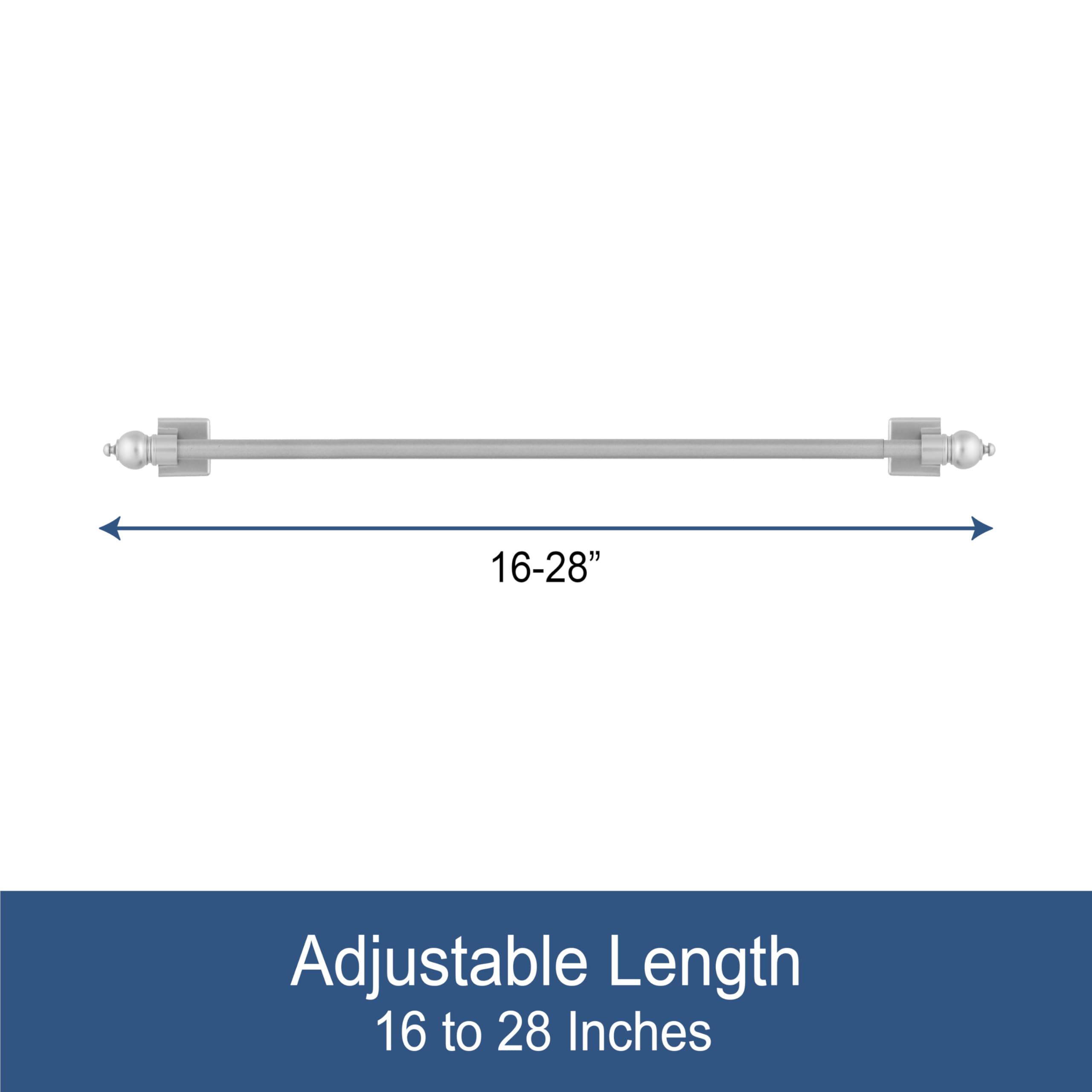 Kenney Sheridan 7/16" Adjustable Multi-Use Magnetic Drapery Rod - Image 4