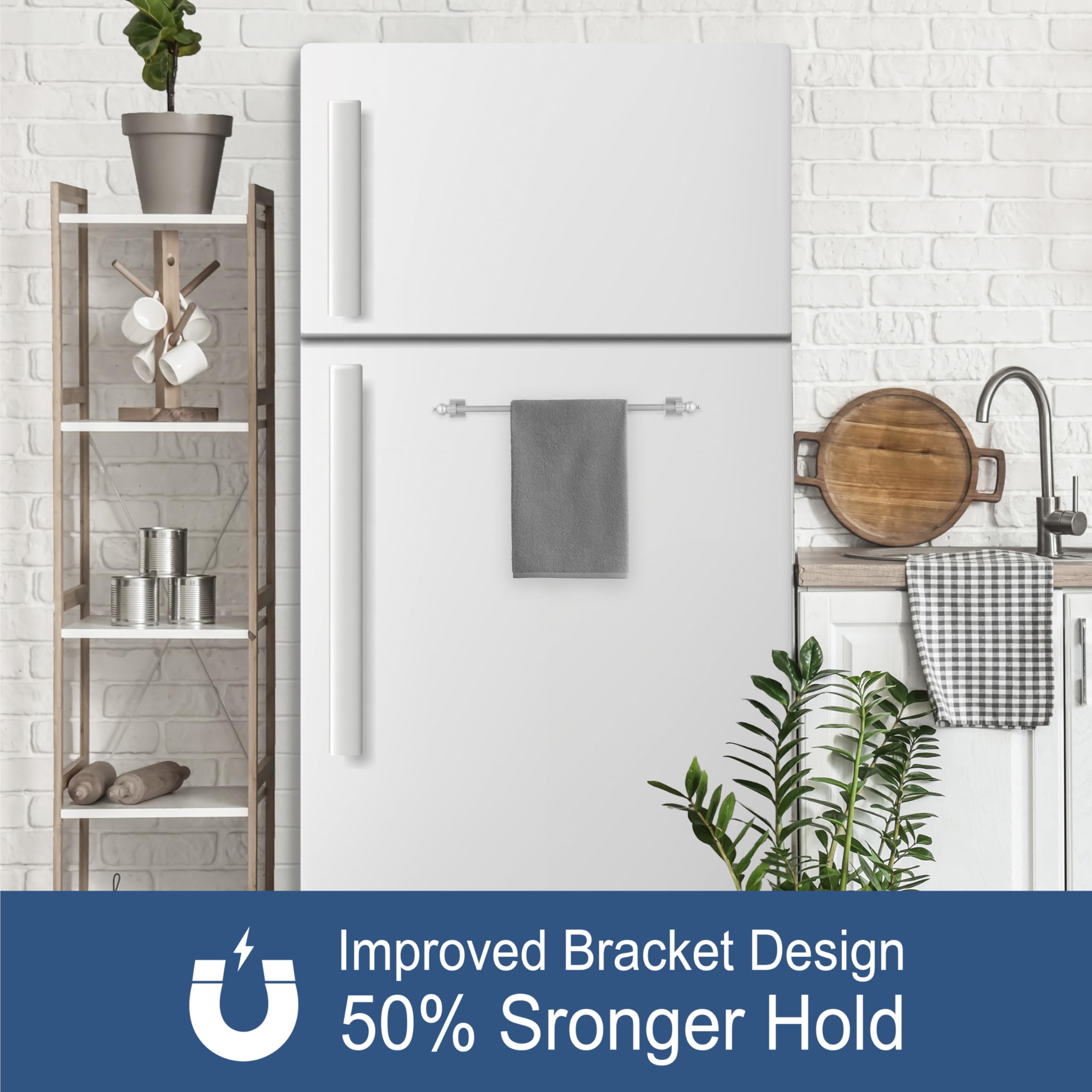 Kenney Sheridan 7/16" Adjustable Multi-Use Magnetic Drapery Rod - Image 6