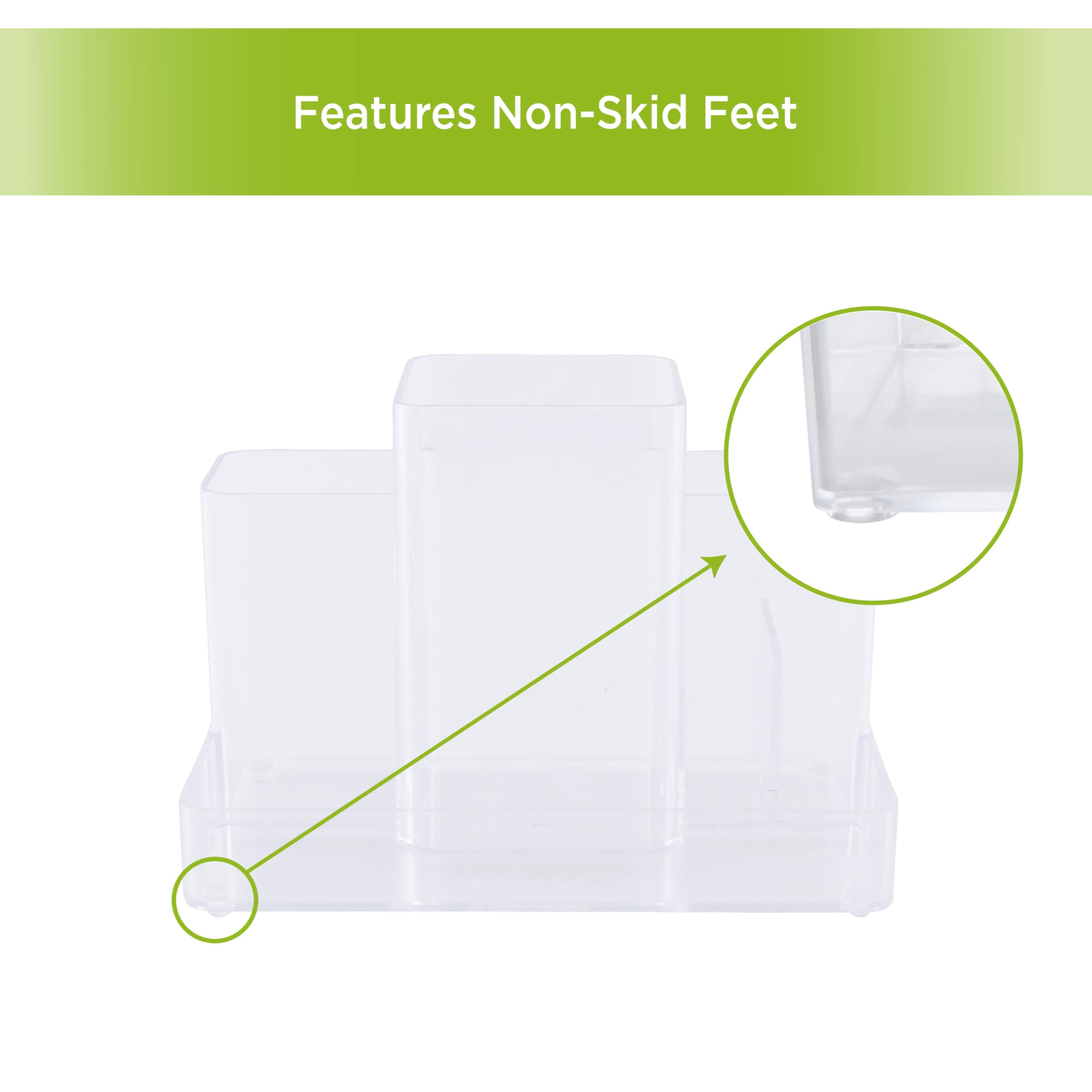 Kenney Storage Made Simple Bathroom Countertop Hair Care Center Organizer, Clear - Image 6