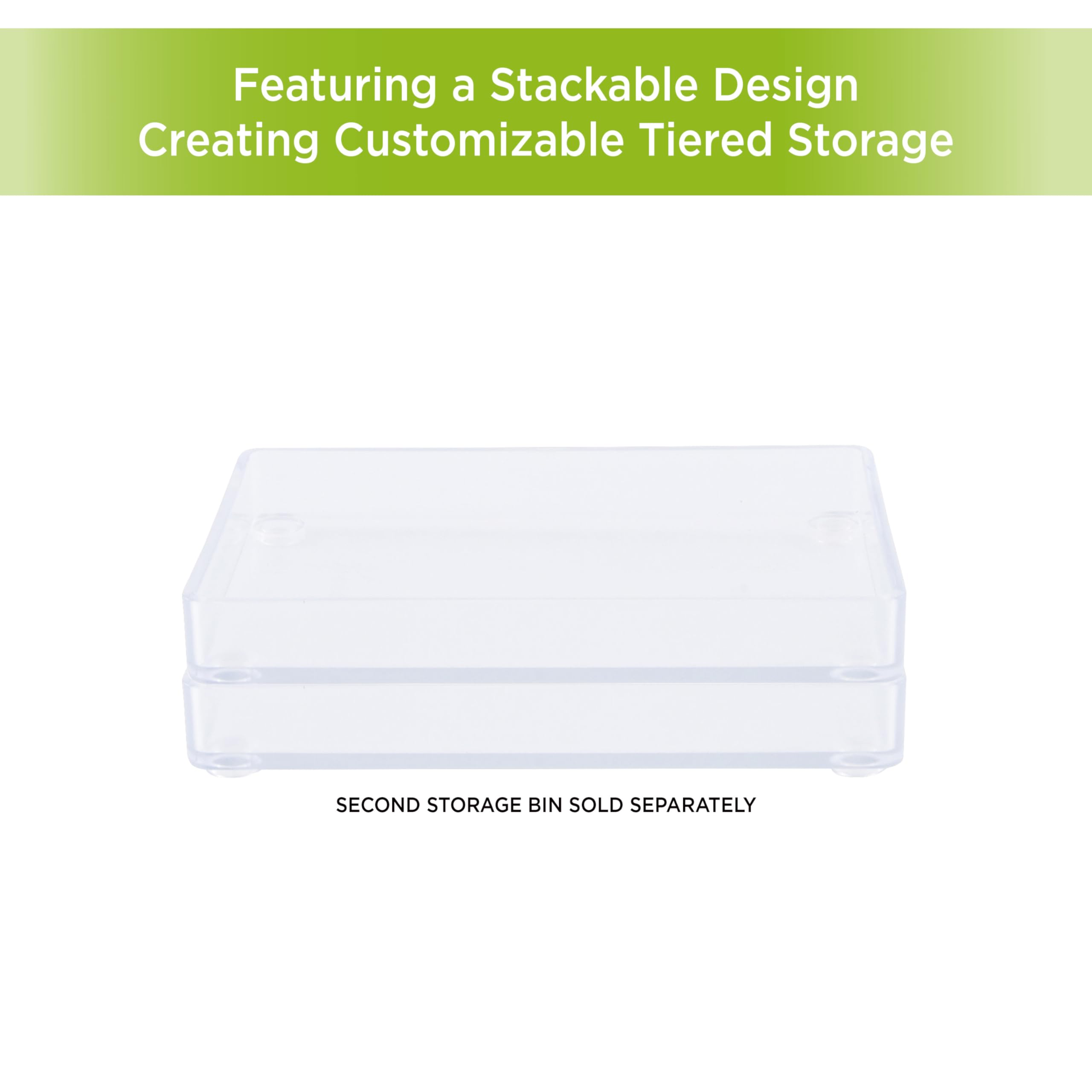 Kenney Storage Made Simple Countertop Trinket and Jewelry Tray, Clear, - Image 5