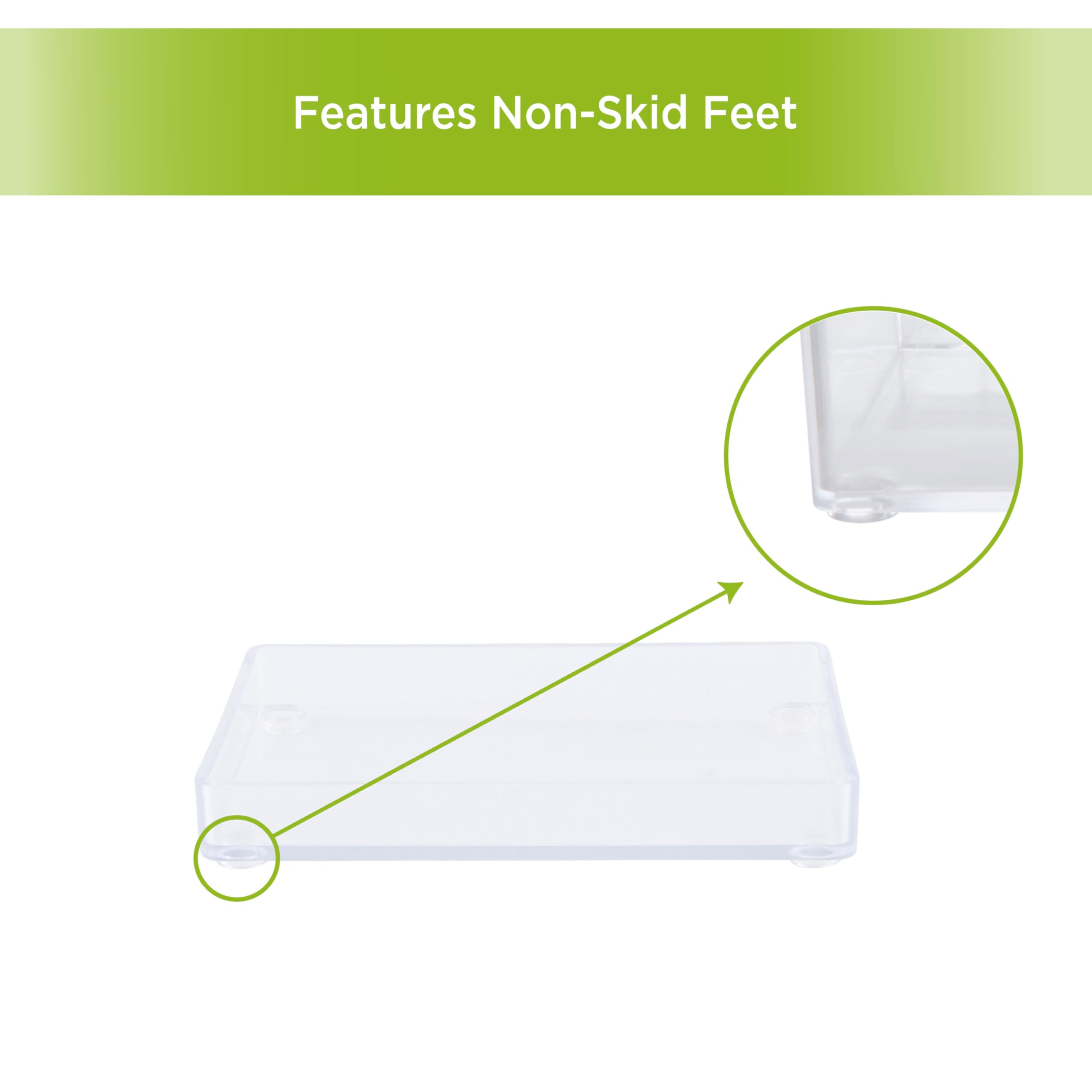 Kenney Storage Made Simple Countertop Trinket and Jewelry Tray, Clear, - Image 6