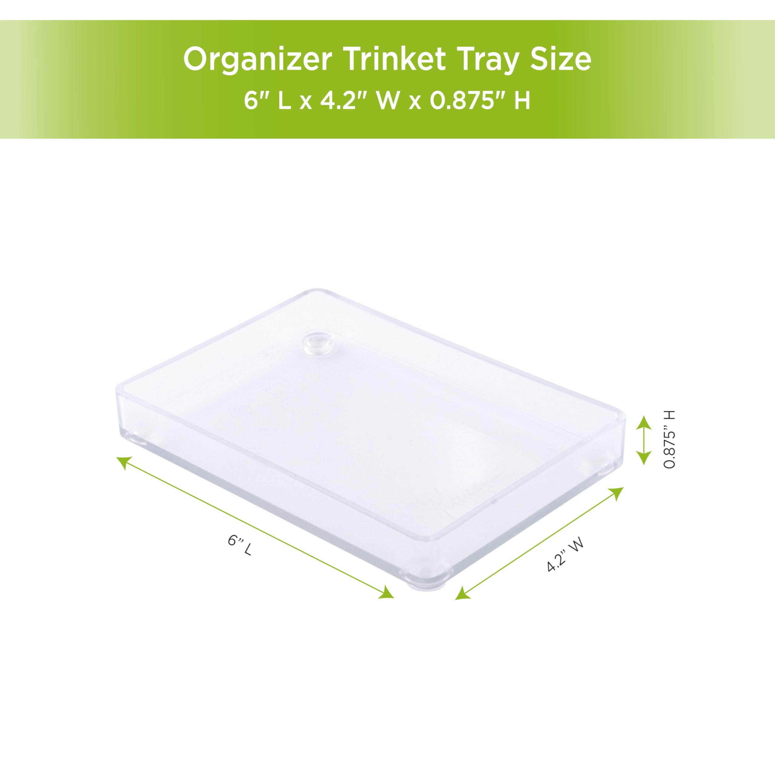 Kenney Storage Made Simple Countertop Trinket and Jewelry Tray, Clear, - Image 7
