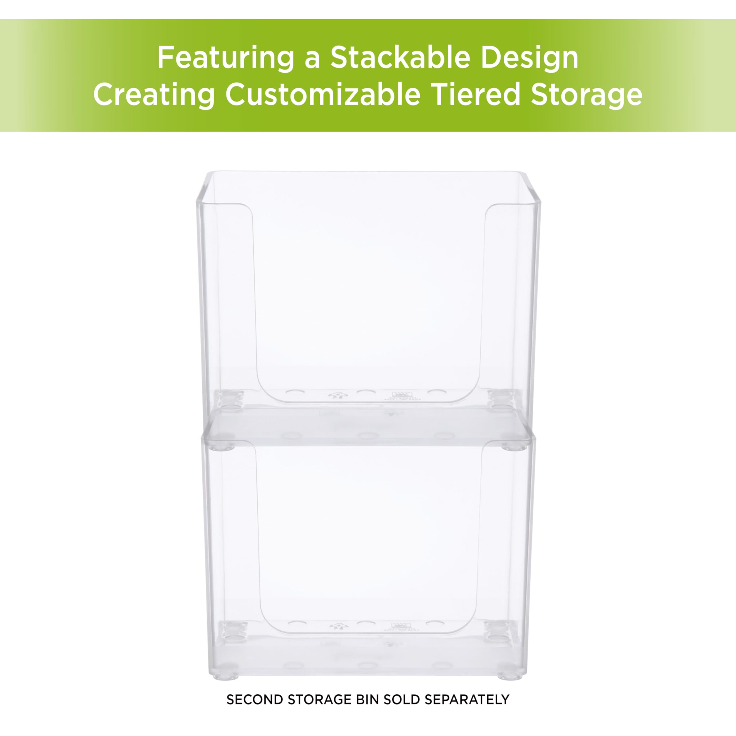 Kenney Storage Made Simple Drawer Organizer Bin, Clear - Image 3