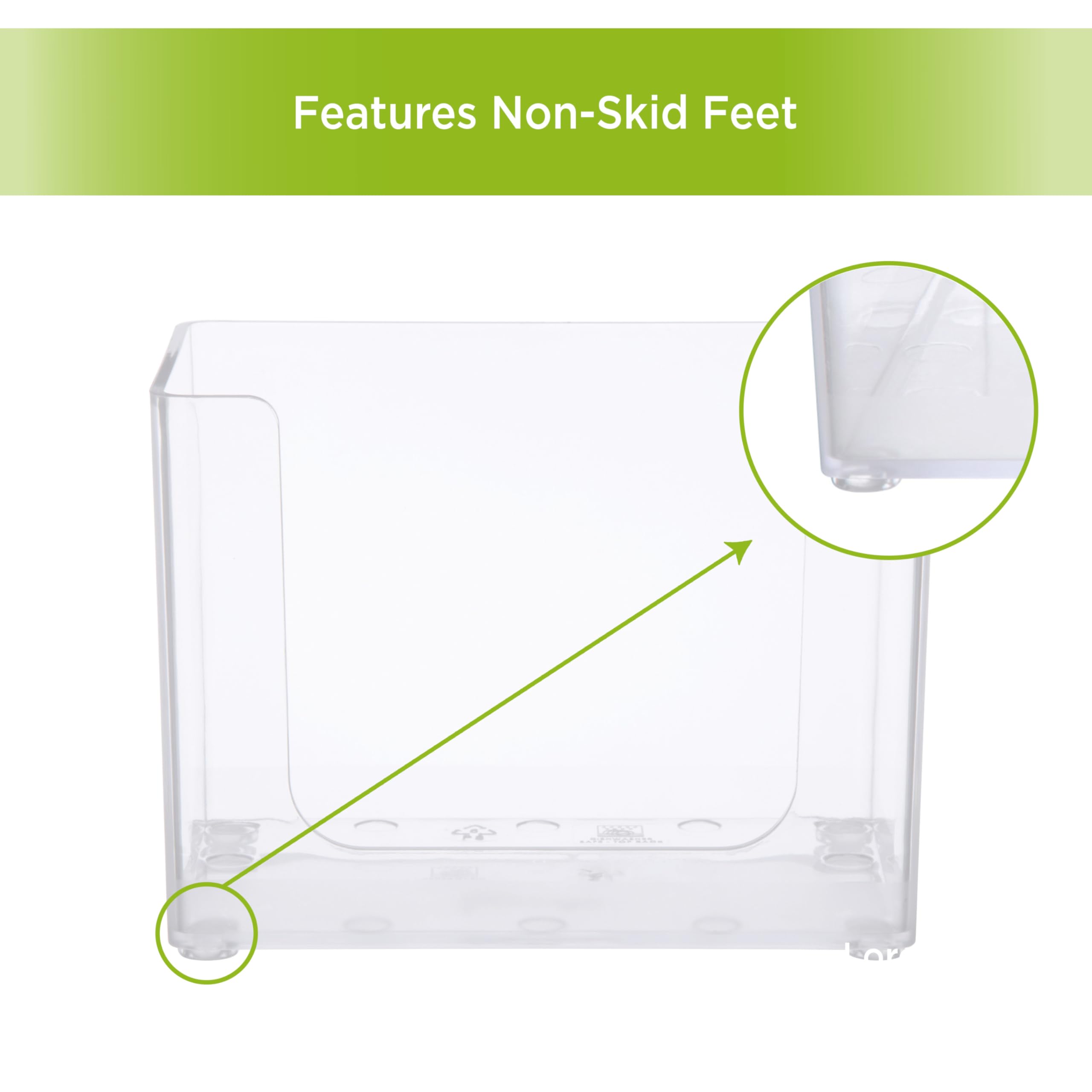 Kenney Storage Made Simple Drawer Organizer Bin, Clear - Image 4