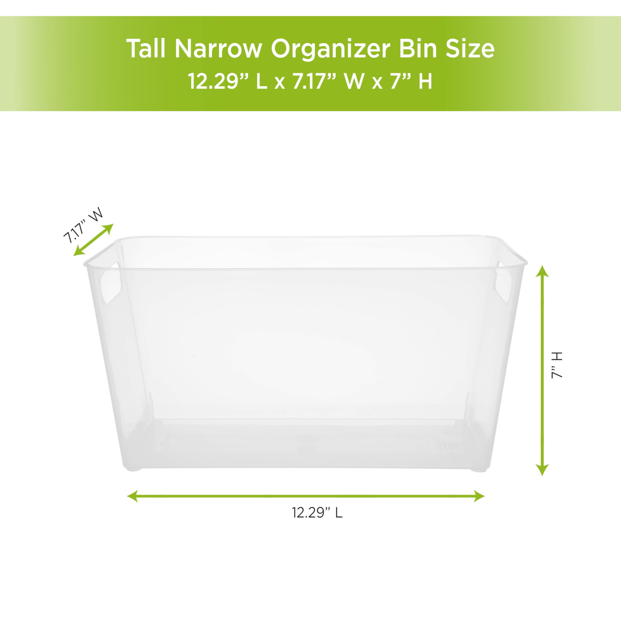 Kenney Storage Made Simple Organizer Bin with Handles, Clear - Image 4
