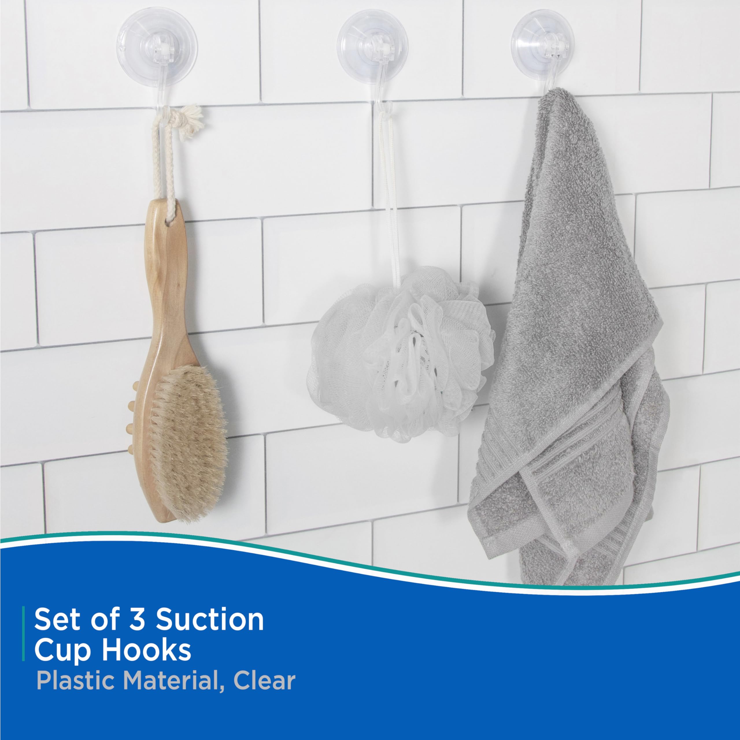 Kenney Suction Cup Hooks, Set of 3 - Image 3
