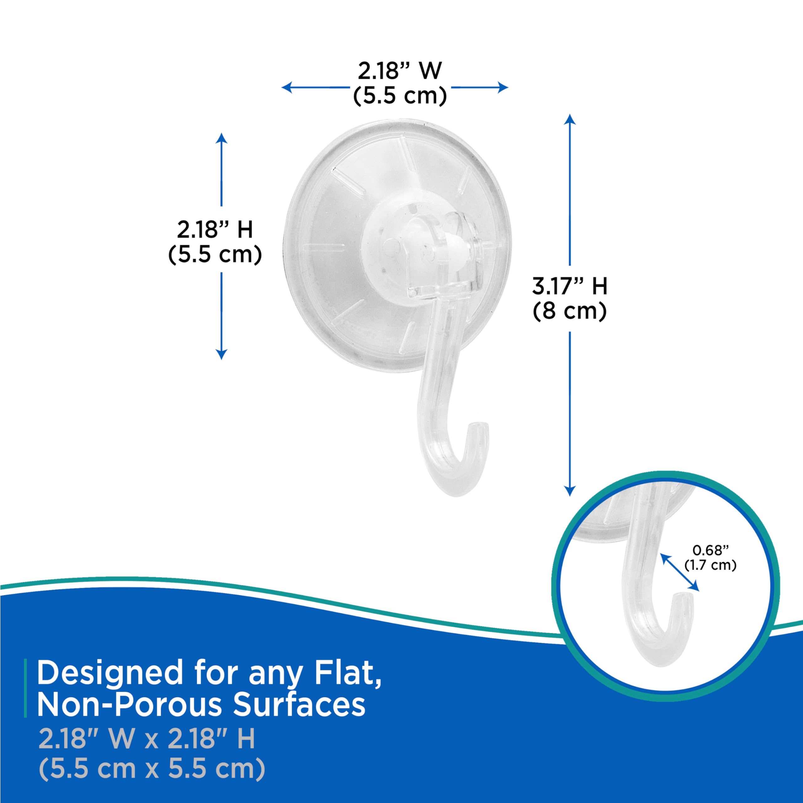 Kenney Suction Cup Hooks, Set of 3 - Image 6