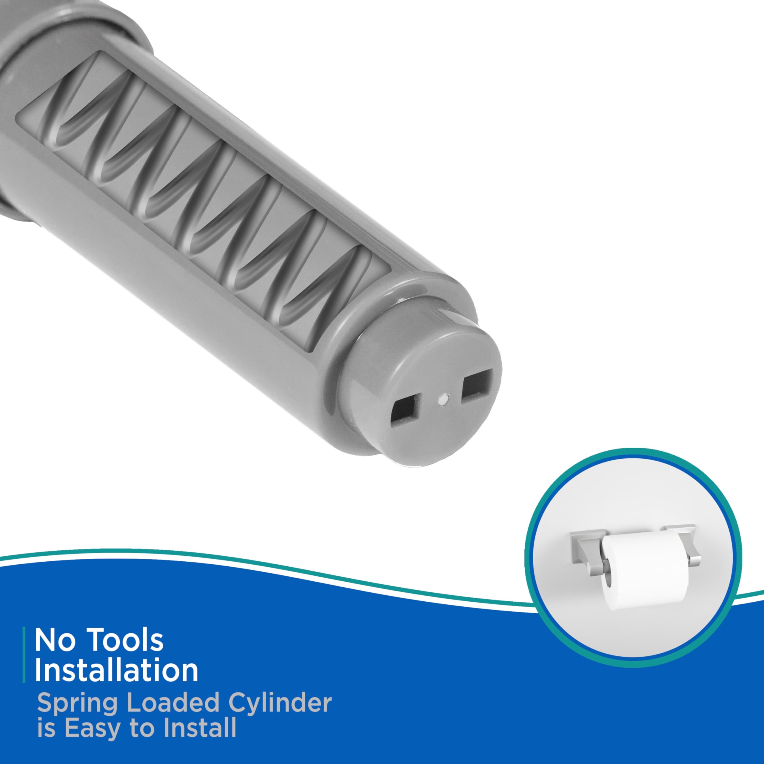 Kenney® Toilet Paper Replacement Cylinder, Gray - Image 4