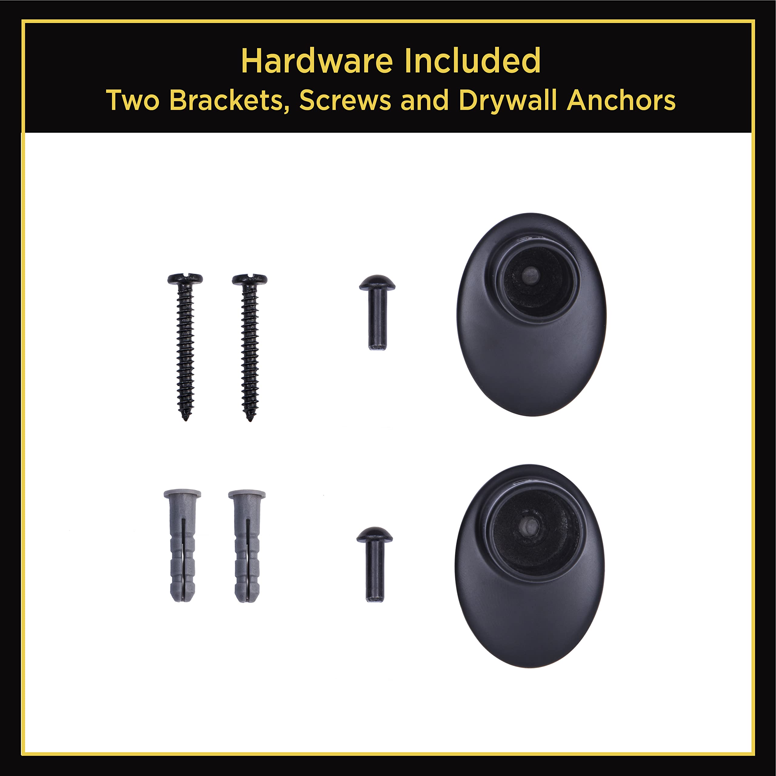 Lunar KL79230 Complete Blackout Room Darkening Wrap Around Curtain Rod, 28-48" Adjustable Length, Black Finish, 5/8" Diameter Steel Tube - Image 5