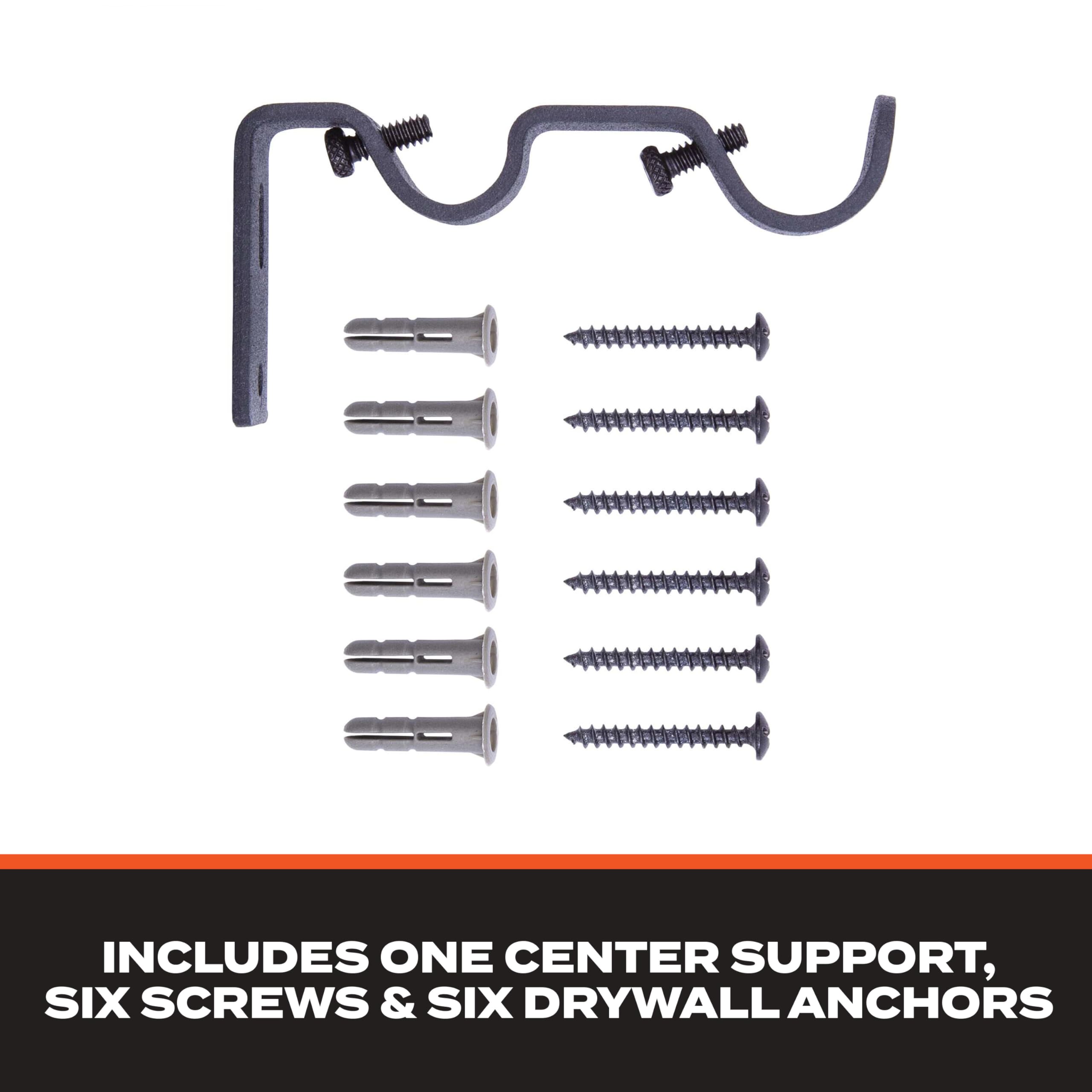 Sun Zero – Bronn Double Curtain Rod, Industrial Pipe Wraparound Design, Durable Textured Steel for Indoor/Outdoor Use, 3/4" & 5/8" Diameter, Adjustable 36–66", Matte Black - Image 6