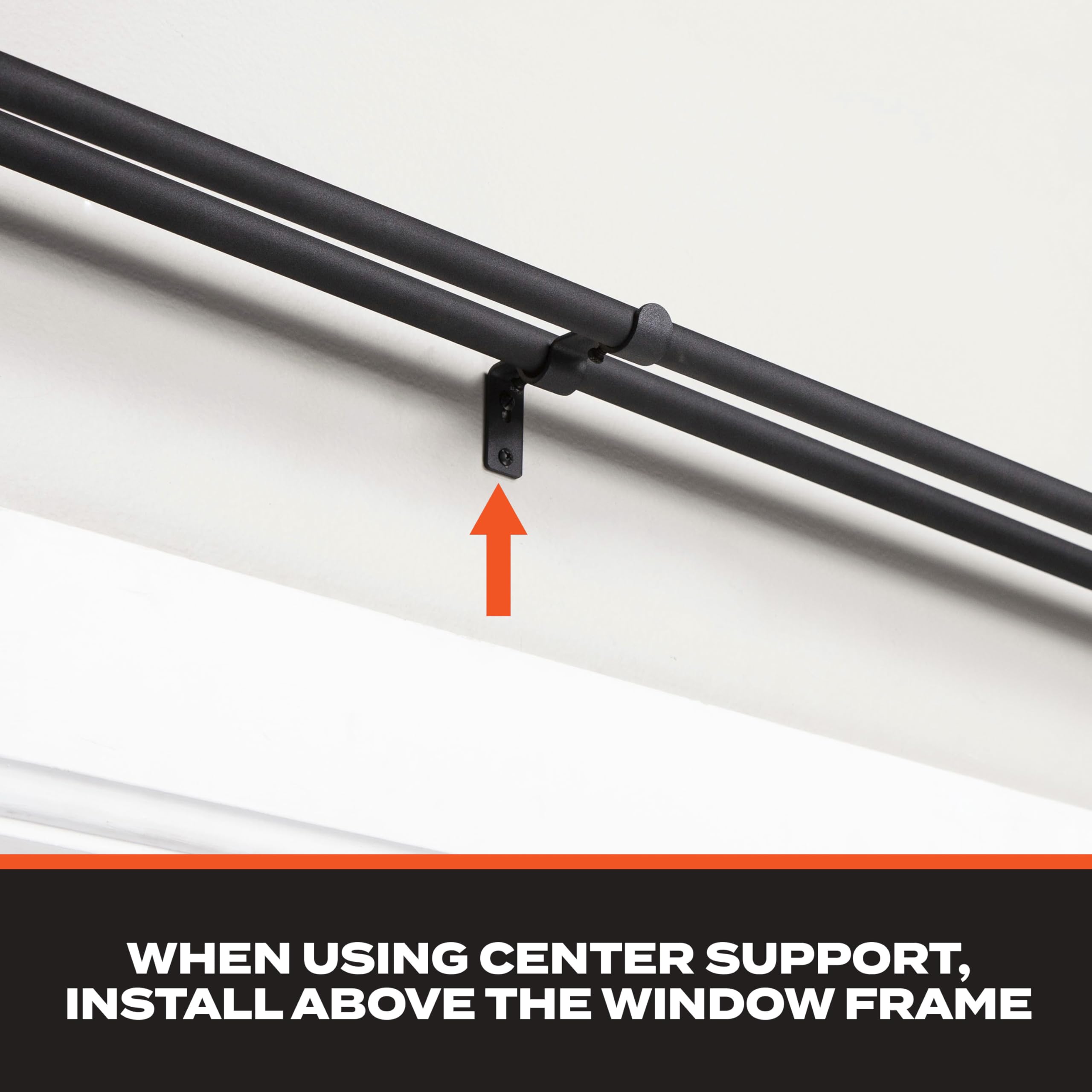 Sun Zero – Bronn Double Curtain Rod, Industrial Pipe Wraparound Design, Durable Textured Steel for Indoor/Outdoor Use, 3/4" & 5/8" Diameter, Adjustable 36–66", Matte Black - Image 7