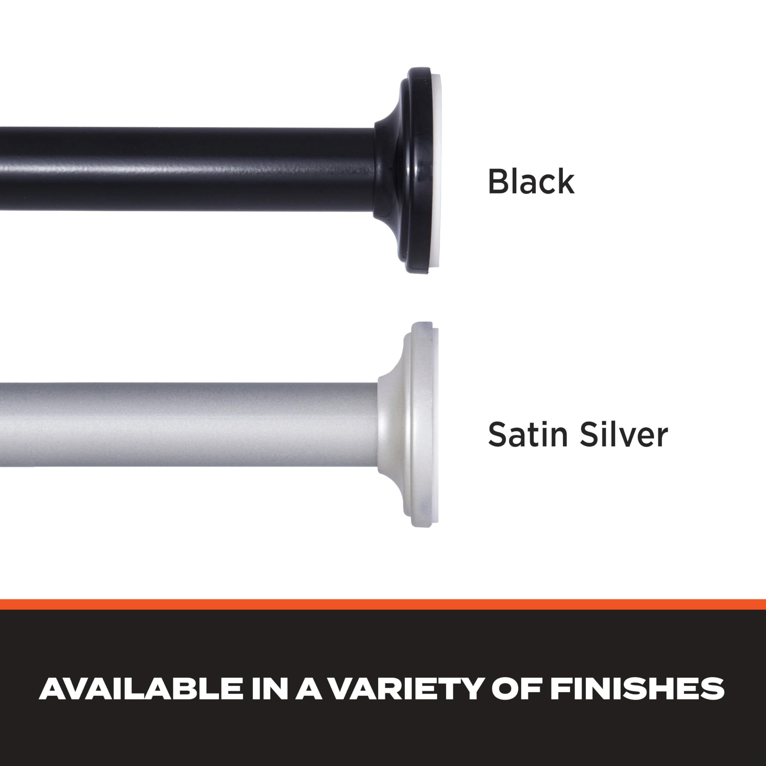 Sun Zero SN45055 Blackout Room Darkening Tension Rod, 28-60" Adjustable Length, Black Finish, 5/8" Diameter Steel Tube - Image 8